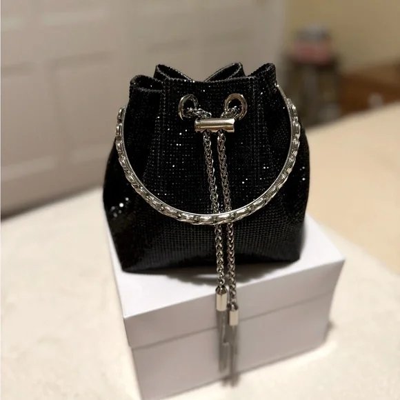 Sondra Roberts New York Lina Drawstring Evening Bag Purse - Picture 1 of 4